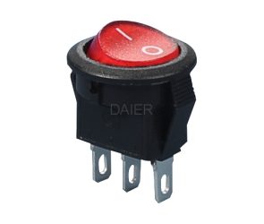 KCD5-2-101N MINI LIGHTED ROCKER SWITCH 12V