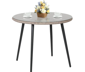 Muses 35'' Outdoor Patio Dining Round Table