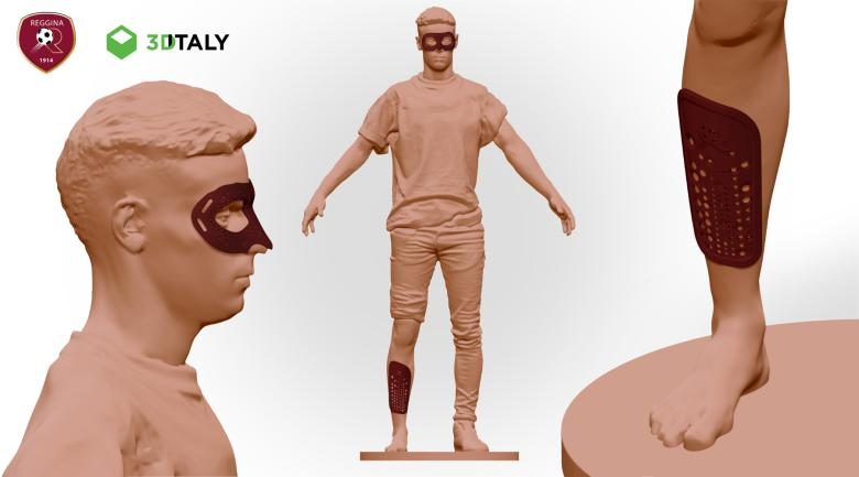 Make A 3D-Printed Nose Mask and Shin Guards for the Footballer